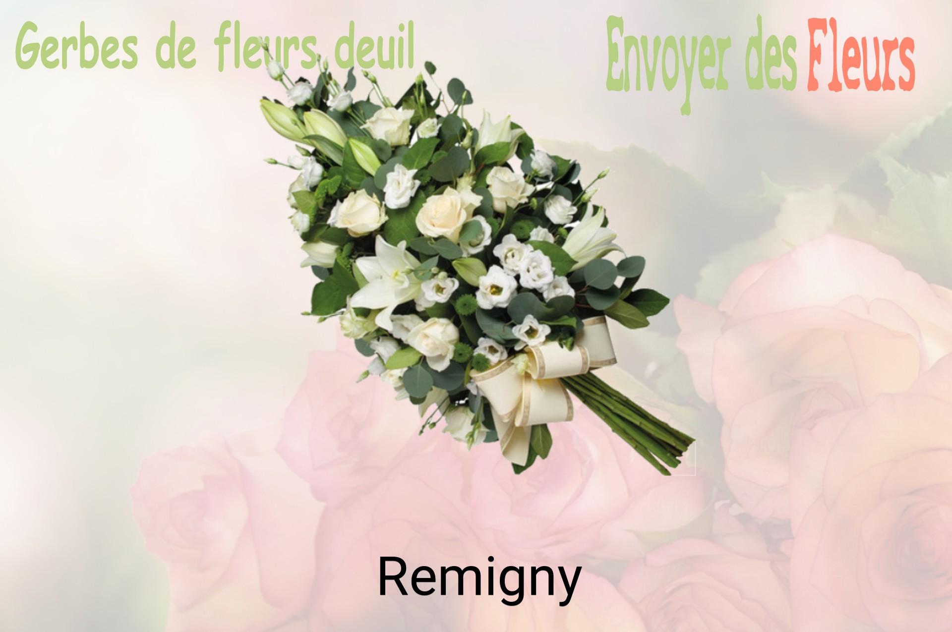 Gerbe de fleurs de deuil livrée à Remigny